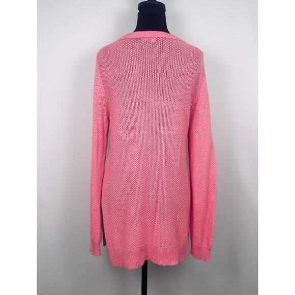 Calypso St. Barth Pink Silk & Cashmere Knit Sweater L - Picture 2 of 8